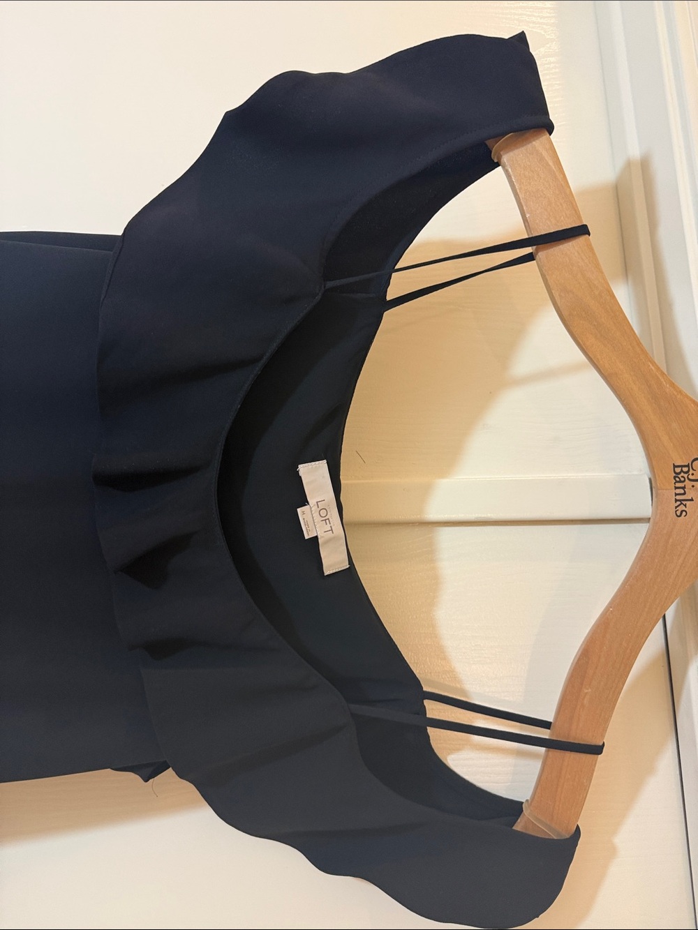 LOFT Black Ruffle Off-Shoulder - Picture 2 of 3